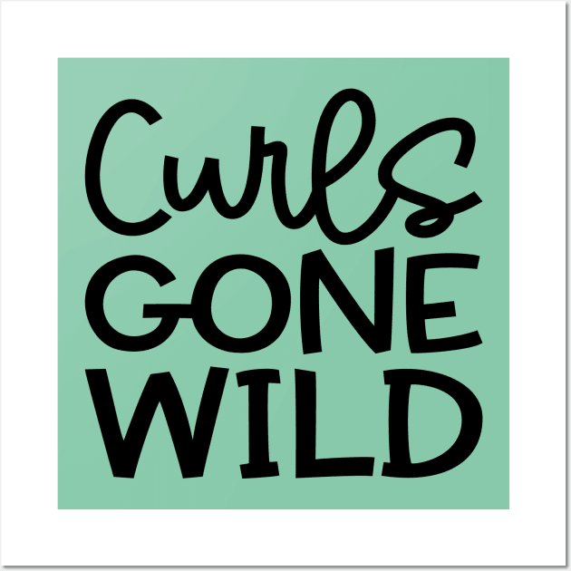 Curls Gone Wild Hairstylist Curly Hair Cute Wall Art by GlimmerDesigns